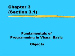 Chapter 3 (Section 3.1)