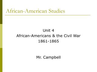 African-American Studies