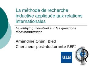 La méthode de recherche inductive appliquée aux relations internationales