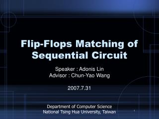 Flip-Flops Matching of Sequential Circuit