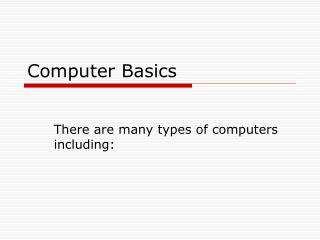 Computer Basics