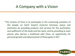 A Company with a Vision