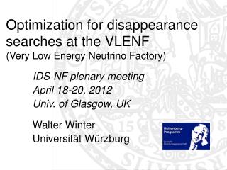 Optimization for disappearance searches at the VLENF (Very Low Energy Neutrino Factory)