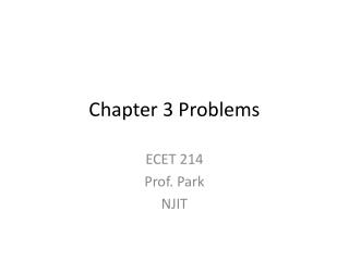 Chapter 3 Problems