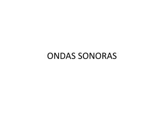 ONDAS SONORAS