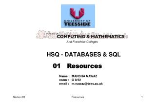 HSQ - DATABASES &amp; SQL