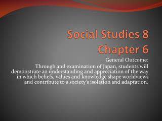 Social Studies 8 Chapter 6