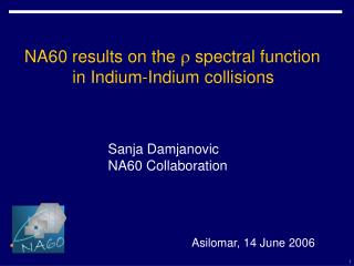 NA60 results on the  spectral function in Indium-Indium collisions