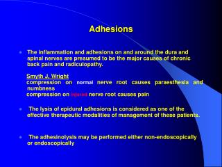 Adhesions