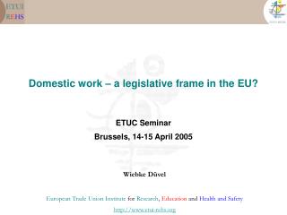 Domestic work – a legislative frame in the EU?