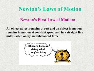 Newton’s Laws of Motion