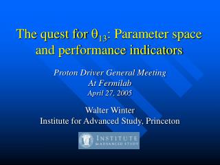 The quest for q 13 : Parameter space and performance indicators