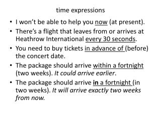 time expressions
