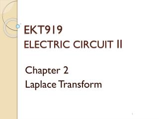 EKT919 ELECTRIC CIRCUIT II