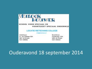 Ouderavond 18 september 2014