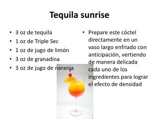 Tequila sunrise