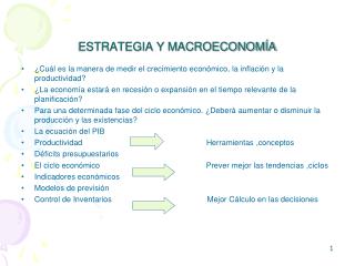 ESTRATEGIA Y MACROECONOMÍA