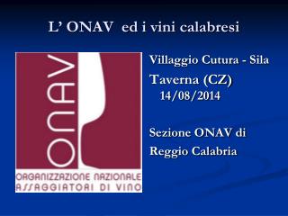 L’ ONAV ed i vini calabresi