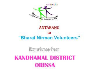 ANTARANG to “Bharat Nirman Volunteers”