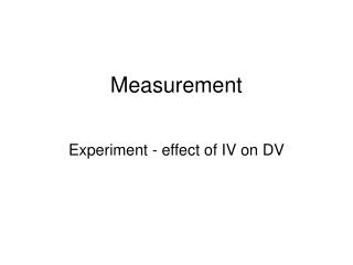 Measurement