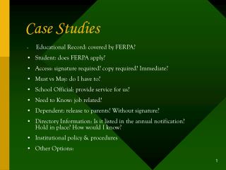 Case Studies