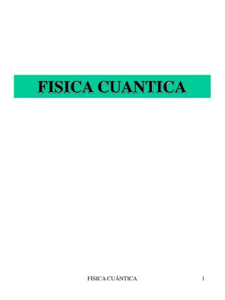 FISICA CUANTICA