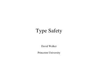 Type Safety