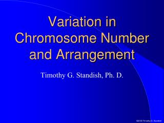 Variation in Chromosome Number and Arrangement