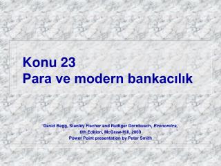 Konu 23 Para ve modern bankacılık