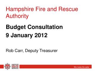 Hampshire Fire and Rescue Authority