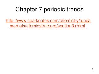 Chapter 7 periodic trends