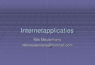 Internetapplicaties
