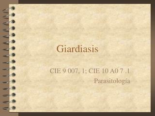 Giardiasis