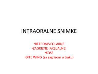 INTRAORALNE SNIMKE