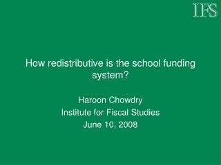 How redistributive is the school funding system?