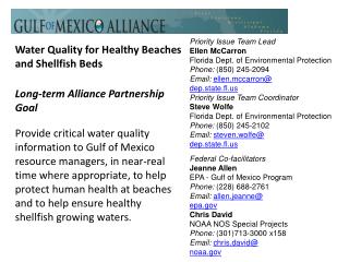 Water Quality for Healthy Beaches and Shellfish Beds