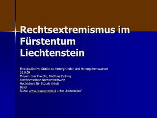 Rechtsextremismus im Fürstentum Liechtenstein