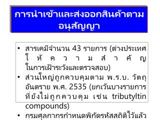 การนำเข้าและส่งออกสินค้าตามอนุสัญญา รอตเตอร์ดัมส์