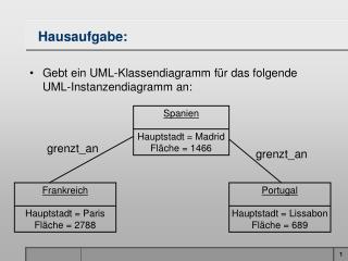 Hausaufgabe: