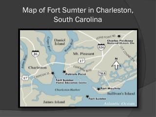 Map of Fort Sumter in Charleston, South Carolina