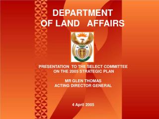 DEPARTMENT OF LAND AFFAIRS