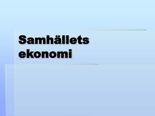 Samhällets ekonomi