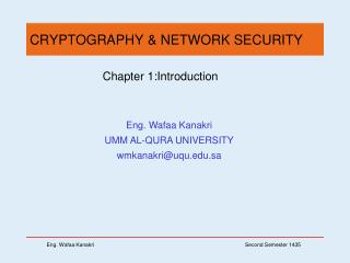 CRYPTOGRAPHY &amp; NETWORK SECURITY