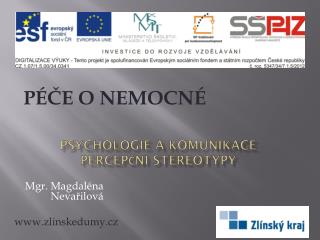 PSYCHOLOGIE A KOMUNIKACE PERCEPČNÍ STEREOTYPY
