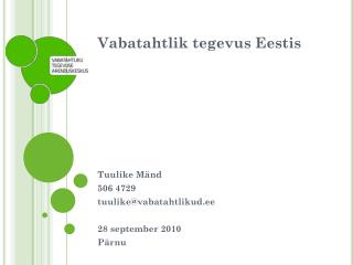 Vabatahtlik tegevus Eestis