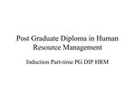 Post Graduate Diploma in Human Resource Management