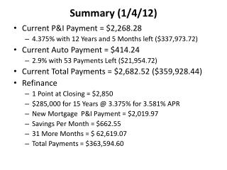 Summary (1/4/12)