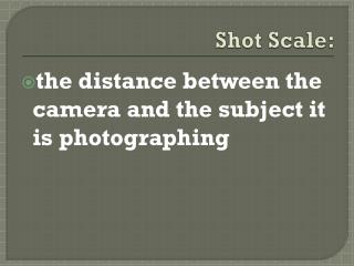 Shot Scale: