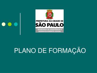 PLANO DE FORMAÇÃO