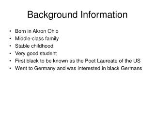 Background Information